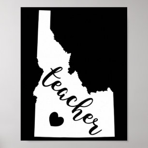Red for Ed Idaho Public Bildung 8 Poster