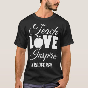 Red for Ed Teacher Support Geschenk Teach Liebe In T-Shirt
