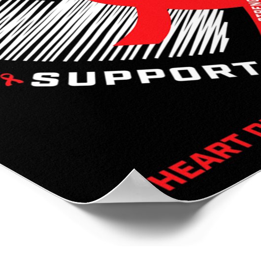 Red for My Friend Heart Disease Awareness Gif Poster (Ecke)