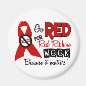Red for Red Ribbon Week Magnet (Vorne)