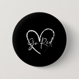 Red for Women American Heart Disease Monat Awarene Button