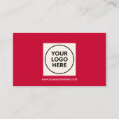 Red Formal QR Beruflich Modernes Unternehmen Visitenkarte (Rückseite)