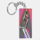 Red Formula Racing Car  Schlüsselanhänger (Vorderseite links)