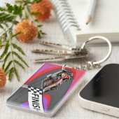 Red Formula Racing Car  Schlüsselanhänger (Vorderseite rechts)