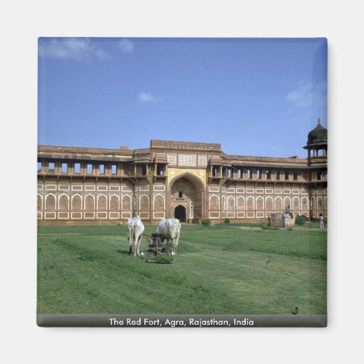 Red Fort, Agra, Rajasthan, Indien Magnet (Vorne)