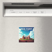 Red Fort Dehli India Travel Souvenir Magnet (In Situ (Geschirrspüler))