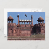 Red Fort, Neu Delhi, Indien Postkarte (Vorne/Hinten)