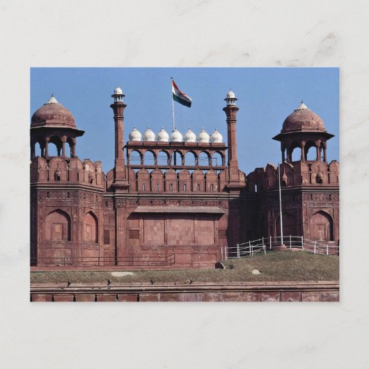 Red Fort, Neu Delhi, Indien Postkarte (Vorderseite)