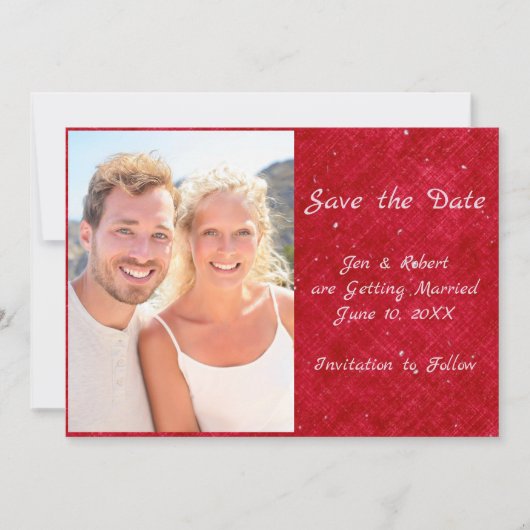 Red Foto Cameo Set Save the Date (Vorderseite)