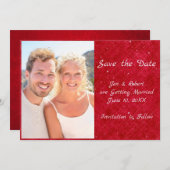 Red Foto Cameo Set Save the Date (Vorne/Hinten)