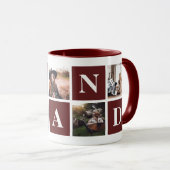 Red Foto Collage Personalisierte Fehler für Oma Tasse (VorderseiteRechts)