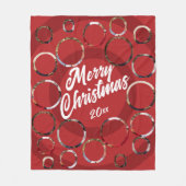 Red Foto Collage Weihnachten Fleecedecke (Vorderseite)