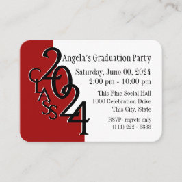 Red Foto Insert Card 2024 der Graduation Party