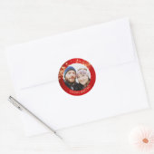 Red Foto Saison Classic Round Sticker (Umschlag)