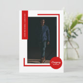 Red Foto Ultra Modern Foto Abschluss laden ein (Stehend Vorderseite)