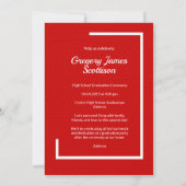 Red Foto Ultra Modern Foto Abschluss laden ein (Rückseite)