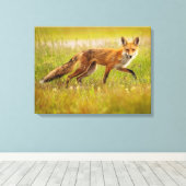 Red Fox Adult Canvas Print Leinwanddruck (Insitu (Holzboden))