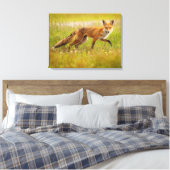 Red Fox Adult Canvas Print Leinwanddruck (Insitu (Schlafzimmer))