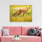 Red Fox Adult Canvas Print Leinwanddruck (Insitu (Wohnzimmer))
