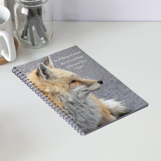 Red Fox Aristoteles Philosophisches Zitat Notizblock