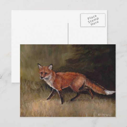 Red Fox Art Postcard Postkarte (Vorne/Hinten)
