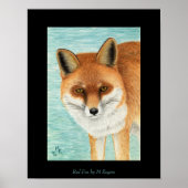 Red Fox Art Print Poster (Vorne)