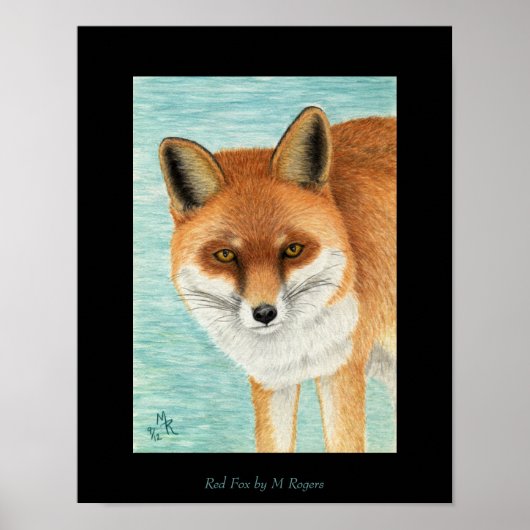 Red Fox Art Print Poster (Vorne)