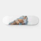 Red Fox Art Skateboarding Skateboard (Horizontal)