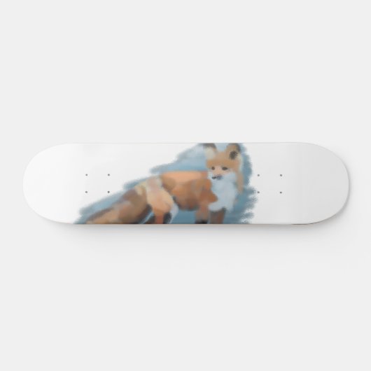 Red Fox Art Skateboarding Skateboard (Horizontal)