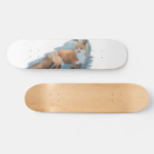 Red Fox Art Skateboarding Skateboard (Horizontal)