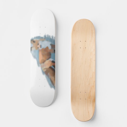Red Fox Art Skateboarding Skateboard (Vorderseite)