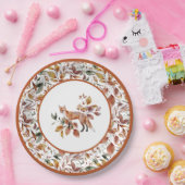 Red Fox Autumn Herbstlaubs Pattern Pappteller (Party)