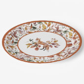 Red Fox Autumn Herbstlaubs Pattern Pappteller (Schrägansicht)