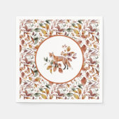 Red Fox Autumn Herbstlaubs Pattern Serviette (Vorderseite)