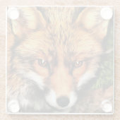 Red Fox Beautiful Wildlife Art Glasuntersetzer (Rückseite)