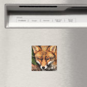 Red Fox Beautiful Wildlife Art Magnet (In Situ (Geschirrspüler))