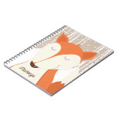 Red Fox Birch Tree Winter Woodland Notizblock (Linke Seite)