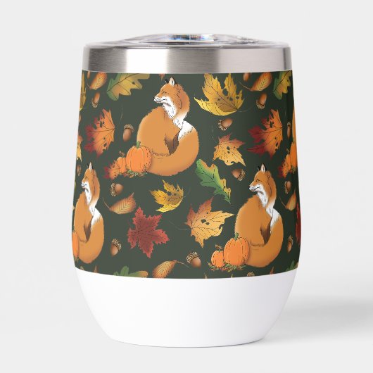 Red Fox Blätter Acorns Green (Vorderseite)