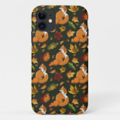 Red Fox Blätter Acorns Green Case-Mate iPhone Hülle (Rückseite)