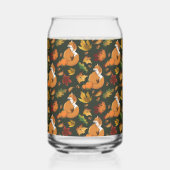 Red Fox Blätter Acorns Green Dosenglas (Vorderseite)