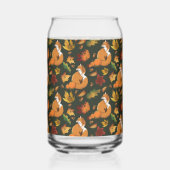 Red Fox Blätter Acorns Green Dosenglas (Rückseite)