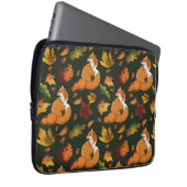 Red Fox Blätter Acorns Green Laptopschutzhülle (Vorne Rechts)