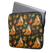 Red Fox Blätter Acorns Green Laptopschutzhülle (Vorderseite Links)