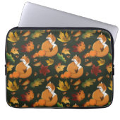 Red Fox Blätter Acorns Green Laptopschutzhülle (Vorderseite)