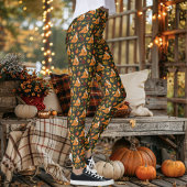 Red Fox Blätter Acorns Green Leggings