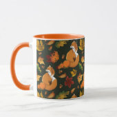 Red Fox Blätter Acorns Green Tasse (Links)