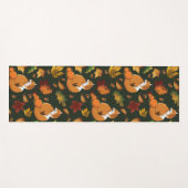 Red Fox Blätter Acorns Green Yogamatte (Vorderseite (Horizontal))