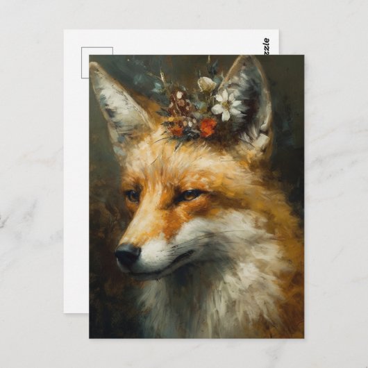 Red Fox Boho Postkarte (Vorne/Hinten)