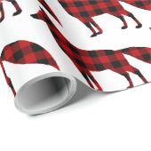 Red Fox Buffalo Kariert für Weihnachtswrapping Pap Geschenkpapier (Rolleneckpunkt)