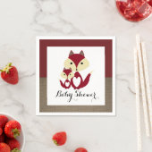 Red Fox Burlap Baby Dusche Serviette (Beispiel)